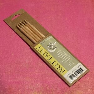 Brittany Wooden Knitting Needles Double Point US sz 10, 7.5”